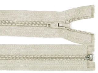 Šedobéžová - Spirálový zip 5mm, délka 40cm, dělitelný