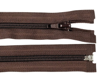 Hnědá - Spirálový zip 5mm, délka 45cm, dělitelný