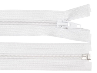 Bílá - Spirálový zip 5mm, délka 45cm, dělitelný
