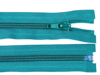 Tyrkysová - Spirálový zip 5mm, délka 45cm, dělitelný