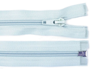 Světle modrá - Spirálový zip 5mm, délka 50 cm, dělitelný