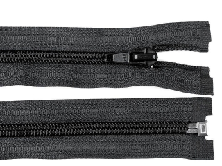 Černá - Spirálový zip 5mm, délka 50 cm, dělitelný