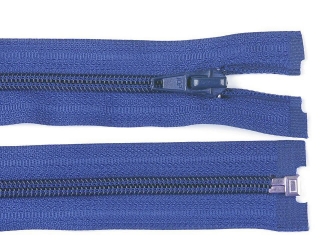 Modrá - Spirálový zip 5mm, délka 50 cm, dělitelný