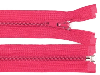 Růžová - Spirálový zip 5mm, délka 50 cm, dělitelný