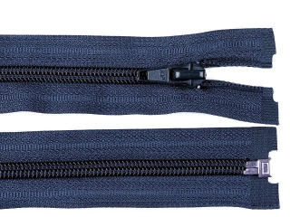 Tmavě modrá - Spirálový zip 5mm, délka 55 cm, dělitelný