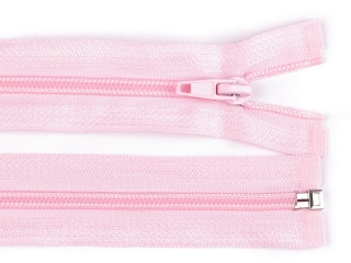 Světle růžová - Spirálový zip 5mm, délka 55 cm, dělitelný